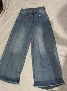 Wide Leg Denim Jeans