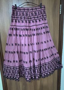 Pink Kurta with Black Embroidery