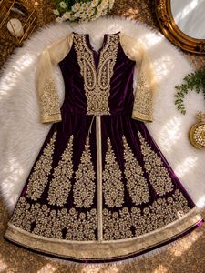 Embellished Velvet gown for wedding party
