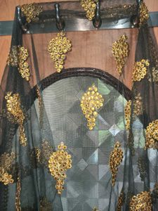 Sparkling Black Dupatta with Sequins 2psc