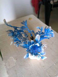 Artificial Blue and White Flowers
