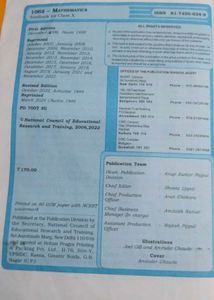 Mathematics Textbook for Class X NCERT