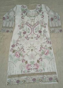 Elegant Embroidered Suit with Aqua Dupatta