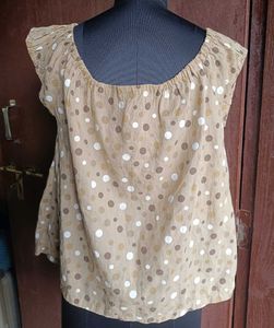 Retro Polka Dot Square Neck Top