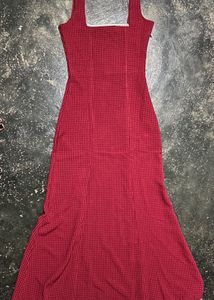 Ruby Red Gingham Dress