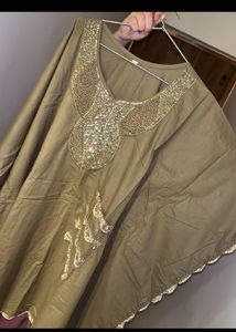 Elegant Embellished Kaftan Set