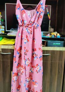 Pink Floral Maxi Dress