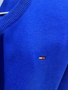 Tommy Hilfiger Blue V-Neck Sweater