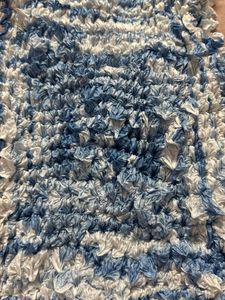 Blue &amp; White Textured Tank Top