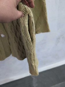 Chic Olive Green Knit Cardigan