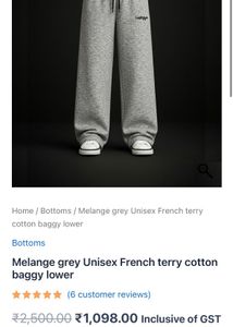 Grey Wide Leg Sweatpants
