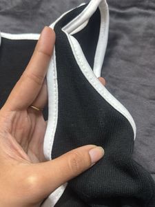 Black Tank Top with White Trim
