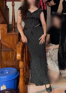 Black &amp; White Polka Dot Dress