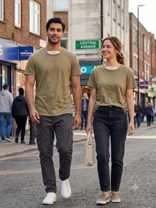 Olive Green Crew Neck T-Shirt