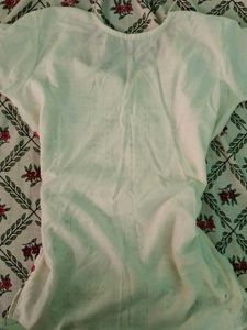 Women's White Floral Print Kurta