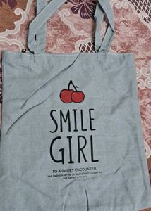 Cute Cherry "Smile Girl" Tote Bag PACK OF 2
