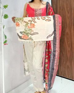 Brand New heavy chinon Mirror Work suit set