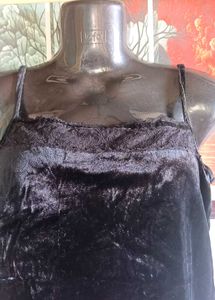 Black Velvet Camisole Top