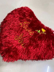 Heart-Shaped "I Love You" Plush Pillow