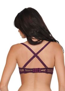 Dior Dupe Purple Lace Bralette with Gold Accent