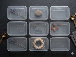 Set of 9 Clear Food Storage Containers