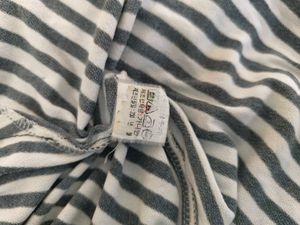 🖤Korean Monochrome Striped Blouse Top🤍