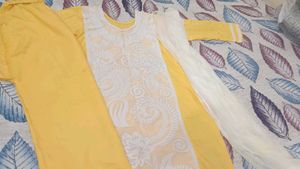 Elegant Yellow Chikankari Kurta Set