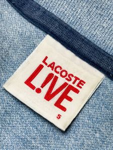 LACOSTE Heather Blue Cotton Polo Shirt Men’s