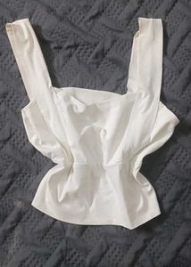 White Square Neck cutest coquette Crop Top