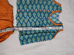 (3-12 month )kids Orange &amp; Teal Ethnic  Set