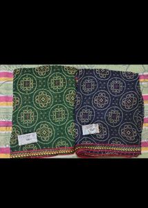 Beautiful Bandhani Print And Grey Sarees