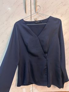 Stylish professional Navy Blue V-Neck Top