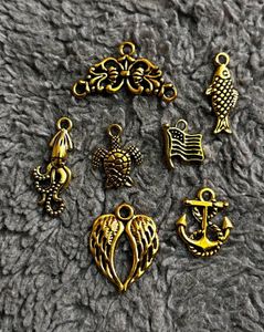 Boho Charm Set - Sun, Shell, Heart, Planet