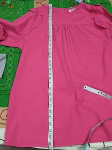 Vibrant Pink Ruffled Sleeve Top