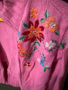 Floral Embroidered Cardigan