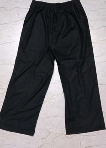 Pant for female..Black Wide Leg Cropped Pants