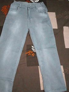 Grey Denim Pants