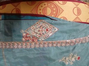 Embroidered Kurta Set with Palazzo &amp; Dupatta