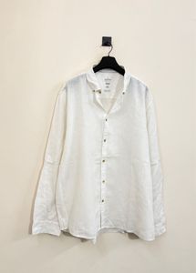 Men's White Linen Shirt 52 chest