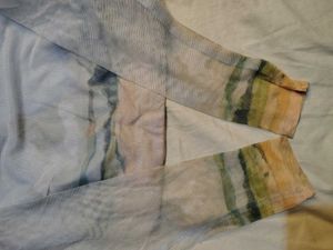 Unique Landscape Print Sheer Sleeve Top
