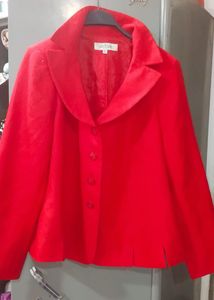 Vibrant Red Blazer Jacket