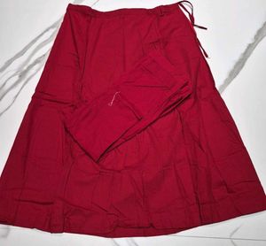Classic Red Cotton Petticoat Skirt