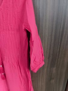 Unused BIBA Bright Coral colour Kurta-size 34