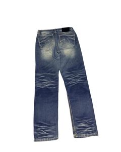 Blue streetwear Y2k straight fit jeans