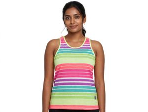 Colorful Striped Racerback Tank Top