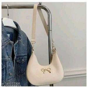 Chic Cream Hobo Bag with Bow Detail