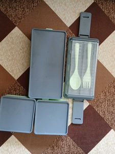 Stackable Lunch Box with Utensils