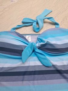 Striped Bikini Set with Tie Detail