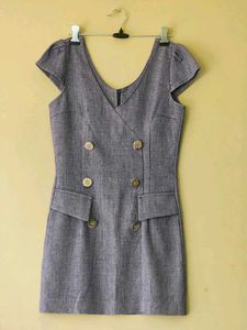 Denim Textured Bodycon Dress
