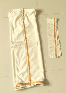 Traditional South Indian 10yrs  Boys Set Of Silk C